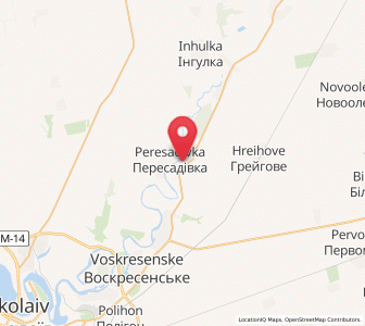 Map of Mykhaylo-Laryne, Mykolaiv