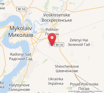 Map of Mykolayivske, Mykolaiv