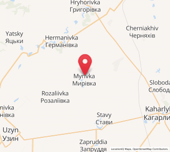 Map of Myrivka, Kiev