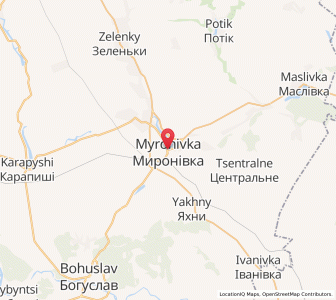 Map of Myronivka, Kiev