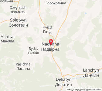 Map of Nadvirna, Ivano-Frankivsk