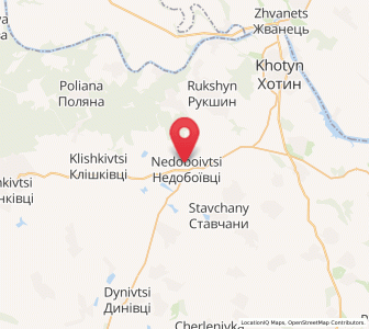 Map of Nedoboyvtsi, Chernivtsi