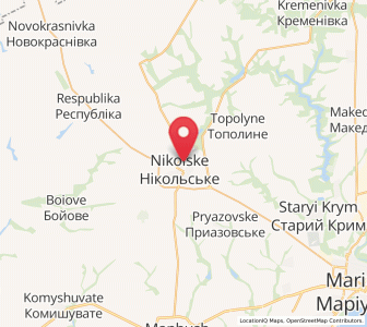 Map of Nikol's’ke, Donetsk