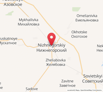 Map of Nizhnegorskiy, Crimea