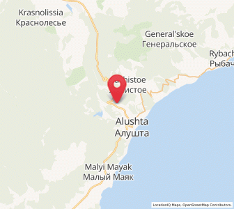 Map of Nizhnyaya Kutuzovka, Crimea