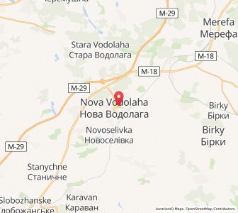 Map of Nova Vodolaha, Kharkiv