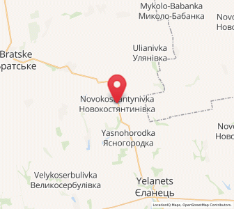 Map of Novokonstyantynivka, Mykolaiv
