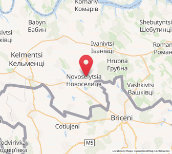 Map of Novoselytsya, Chernivtsi