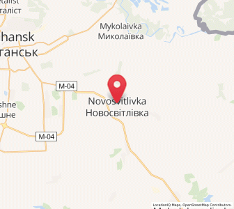 Map of Novosvitlivka, Luhansk