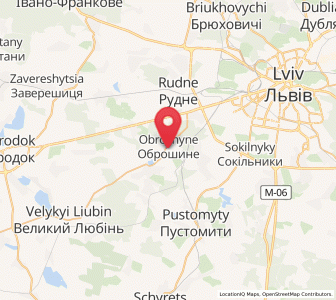 Map of Obroshyne, Lviv