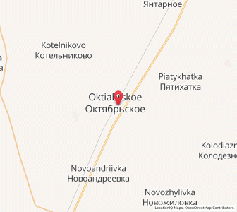 Map of Oktyabr’skoye, Crimea