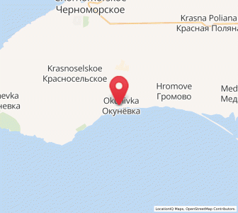 Map of Okunevka, Crimea