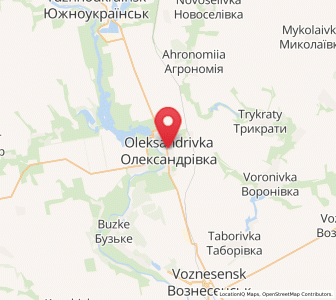 Map of Oleksandrivka, Mykolaiv