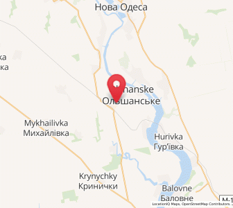 Map of Olshanske, Mykolaiv