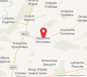 Map of Olyshivka, Chernihiv