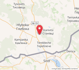 Map of Oprysheny, Chernivtsi