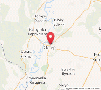 Map of Oster, Chernihiv