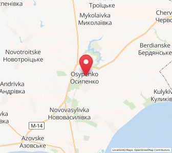Map of Osypenko, Zaporizhzhia