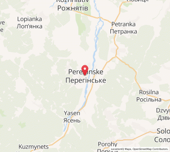 Map of Perehinske, Ivano-Frankivsk