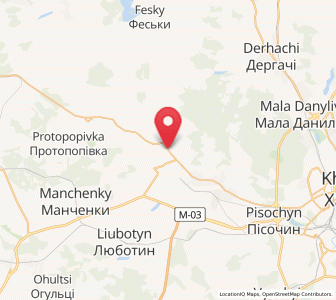 Map of Peresichna, Kharkiv