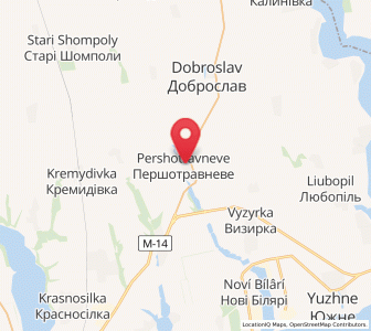 Map of Pershotravneve, Odessa