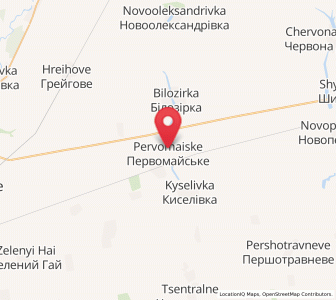 Map of Pervomayske, Mykolaiv