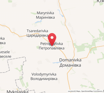 Map of Petropavlivka, Mykolaiv