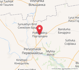 Map of Pidhorodna, Mykolaiv