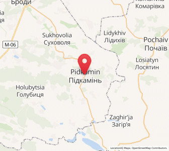 Map of Pidkamin, Lviv