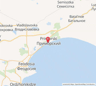 Map of Primorskiy, Crimea