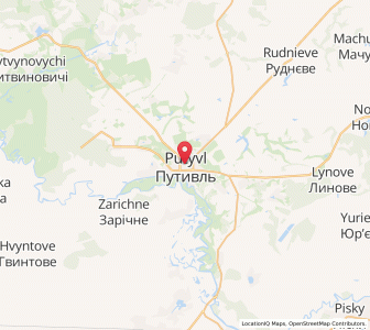 Map of Putyvl, Sumy