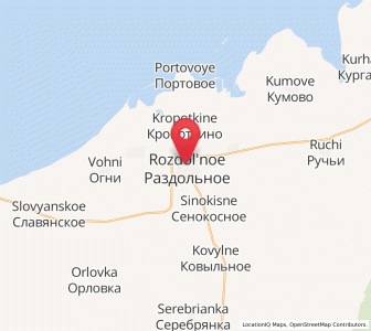 Map of Razdol’noye, Crimea