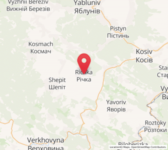 Map of Rechka, Ivano-Frankivsk