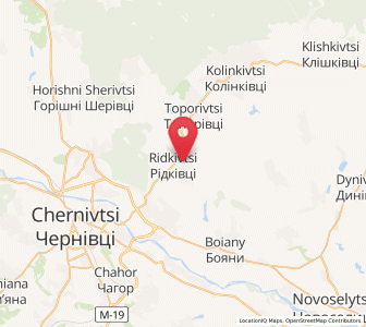 Map of Ridkivtsi, Chernivtsi