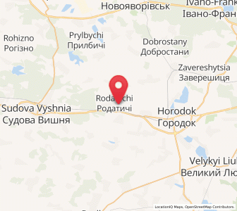 Map of Rodatychi, Lviv