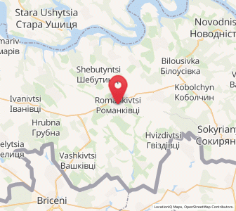 Map of Romankivtsi, Chernivtsi