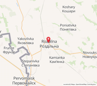 Map of Rozdilna, Odessa