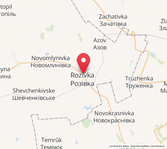 Map of Rozivka, Zaporizhzhia