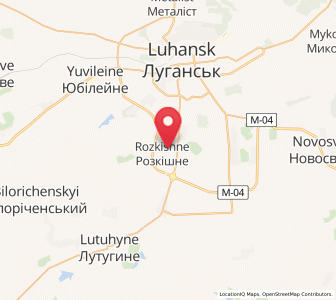 Map of Rozkishne, Luhansk