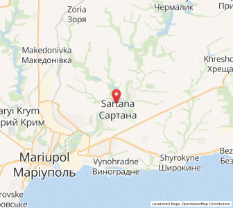 Map of Sartana, Donetsk