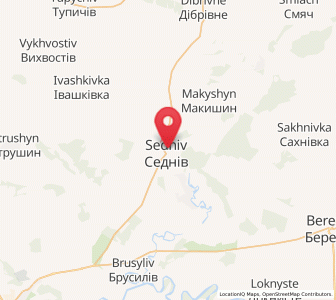 Map of Sedniv, Chernihiv