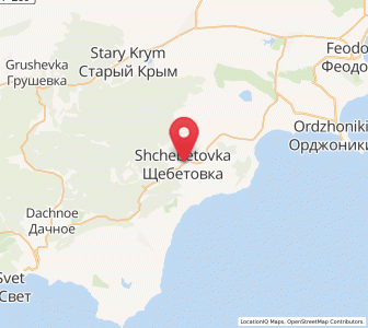 Map of Shchebetovka, Crimea