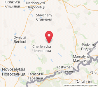 Map of Shcherbyntsi, Chernivtsi