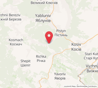 Map of Sheshory, Ivano-Frankivsk