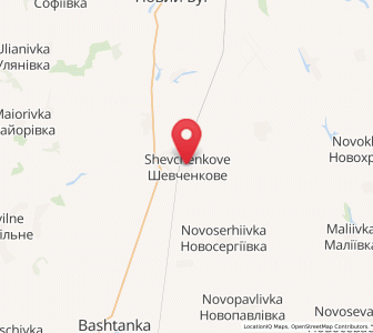 Map of Shevchenkove, Mykolaiv