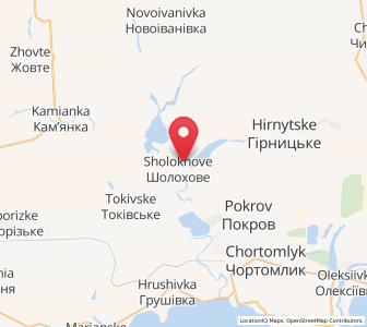 Map of Sholokhove, Dnipropetrovsk