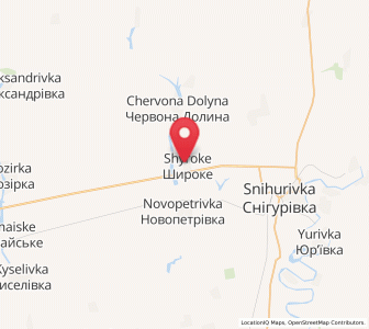 Map of Shyroke, Mykolaiv