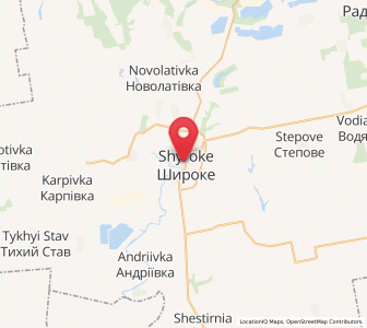 Map of Shyroke, Dnipropetrovsk