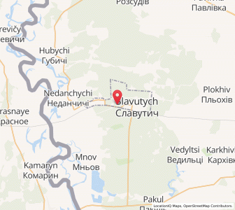 Map of Slavutych, Kiev