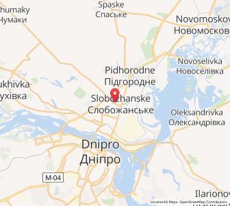 Map of Slobozhanske, Dnipropetrovsk
